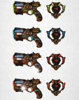 PISTOLET LASEROWY KARABIN LASER TAG PAINTBALL PREZENT ZESTAW × 4