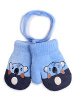 Rękawiczki chłopięce jednopalczaste ze sznurkiem z koalą 16 cm YOCLUB