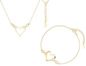 POZŁACANY KOMPLET CELEBRYTKA SERCE NIESKOŃCZONOŚĆ