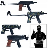 SCORPION SKORPION Pistolety Broń Pistolet Karabin + Kulki 800