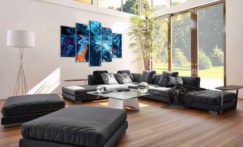 Obraz Na Płótnie - Abstrakcja Błękit  - 150X100 Cm - Ea150X100-4085 na Arena.pl