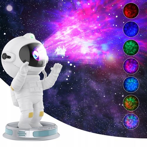 PROJEKTOR GWIAZD ASTRONAUTA LED LAMPKA NOCNA 3D ROBOT DLA DZIECI NA PREZENT na Arena.pl