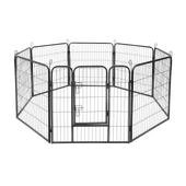 Modułowy kojec dla psa królika stalowa zagroda wybieg 8 paneli L Rebel