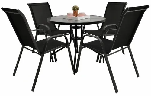 ZESTAW MEBLI DO OGRODU TARASU 4x KRZESŁA + STÓŁ na Arena.pl