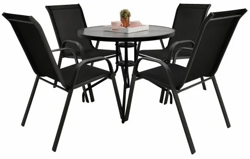 ZESTAW MEBLI DO OGRODU TARASU 4x KRZESŁA + STÓŁ zdjęcie 1