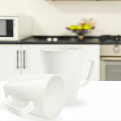 KUBEK PORCELANOWY DO KAWY HERBATY UNIWERSALNY BIAŁY 460ML Z UCHEM na Arena.pl