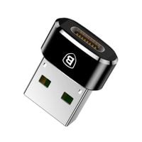 mała przejściówka adapter wtyczka ze złącza usb-c na usb - czarny