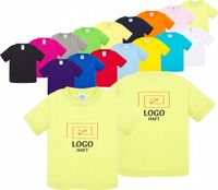 Koszulka dziecięca krótki rękaw TWÓJ HAFT LOGO firmowa reklamowa 20 sztuk