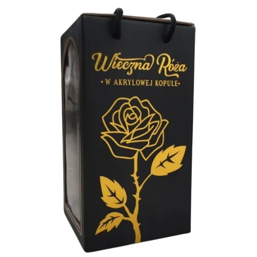WIECZNA RÓŻA W SZKLE PREZENT NA DZIEŃ BABCI PUDEŁKO ŚWIECĄCA LED +KABEL USB na Arena.pl
