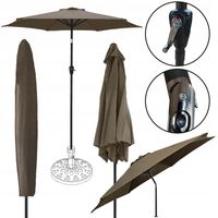DUŻY REGULOWANY PARASOL OGRODOWY 300cm ORLANDO + POKROWIEC BEŻOWY