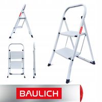 Drabina domowa 2 stopniowa lekka drabinka składana szerokie schodki BAULICH