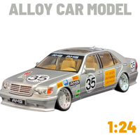 METALOWY MODEL SAMOCHODU Mercedes W140 AMG 1:24 DŹWIĘK LED NAPĘD PREZENT