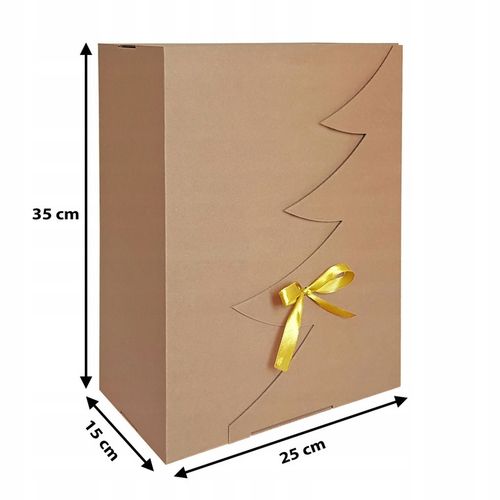 50 SZT - 1 SZT 13,80 BRUTTO PUDEŁKO PREZENTOWE 35x25x15 CM CHOINKA 1513 na Arena.pl