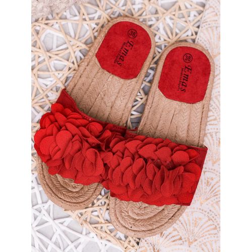 Czerwone Klapki Espadryle r.38 na Arena.pl
