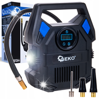 KOMPRESOR SAMOCHODOWY POMPKA 12V ELEKTRYCZNA LCD Z LED SPRĘŻARKA + KOŃCÓWKI