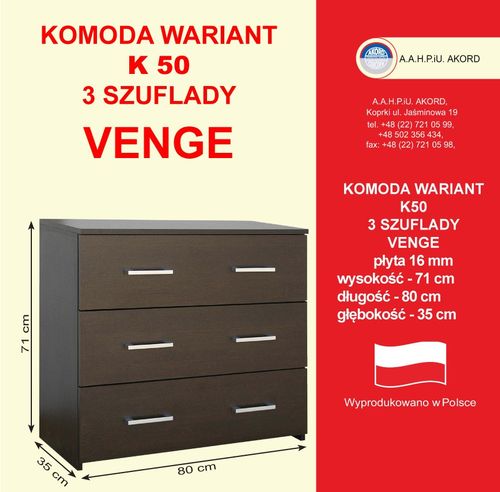 Komoda K50 WENGE na Arena.pl