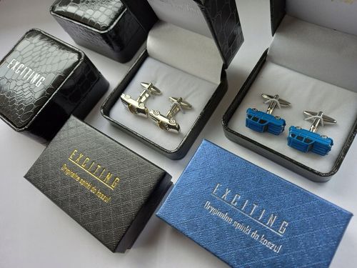 Srebrne spinki do mankietów koszul EXC Karty do Gry Cztery Asy na Arena.pl