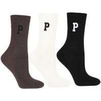 Skarpetki Długie Bawełniane Kolorowe Skarpety HAFT ZESTAW 3-PAK 38-41 MORAJ