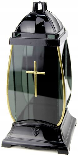 Znicz Baryłka Black Mirror Złoto CZARNA KAPLICZKA LUSTRZANA 4D Z KRZYŻEM na Arena.pl