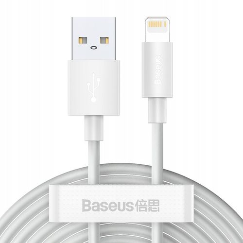 BASEUS MOCNY KABEL USB - LIGHTNING DO IPHONE IPAD PRZEWÓD 2.4A 1.5M 2SZT na Arena.pl