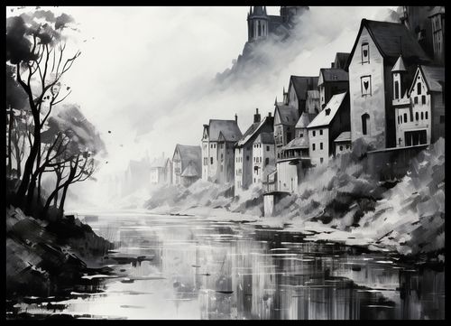 Plakat 70x50cm Mglisty Refleks na Arena.pl