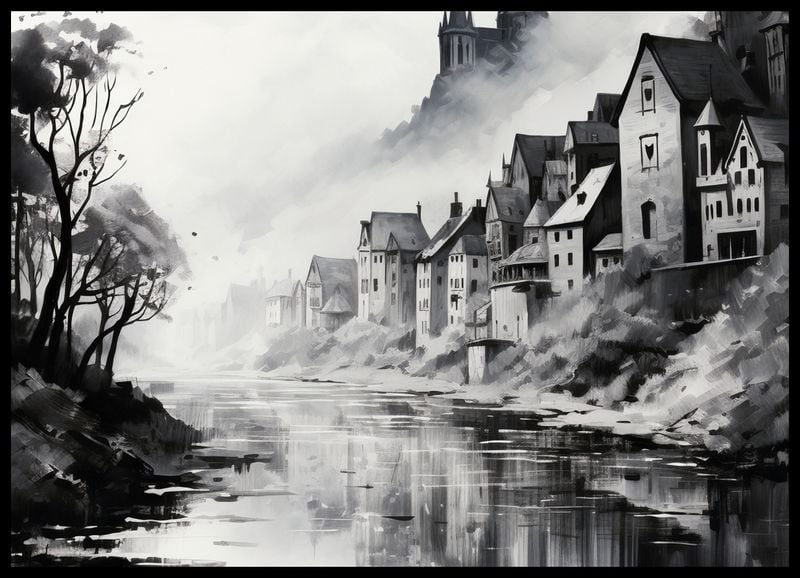 Plakat 70x50cm Mglisty Refleks zdjęcie 2