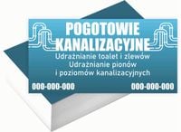 Wizytówki firmowe 100szt DUŻY WYBÓR wzorów POGOTOWIE KANALIZACYJNE