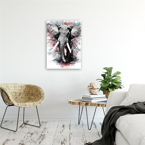 Obraz na płótnie – Canvas, Słoń abstrakcja 50x70 na Arena.pl