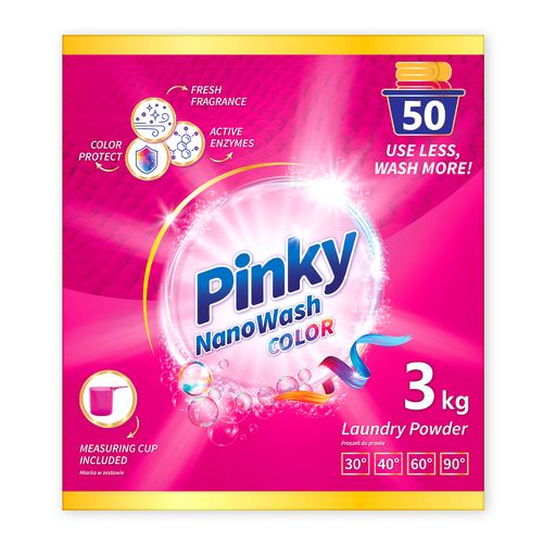 Proszek do prania koloru 50 prań 3kg NanoWash Color PINKY na Arena.pl