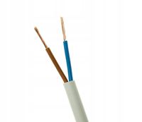 Kabel przewód OMYp 2x0,5 biały linka płaski POLSKI - 100m