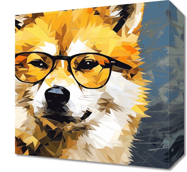 Obraz 30x30cm Intelektualny Psiak zdjęcie 1