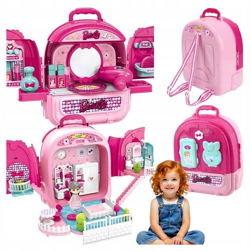 Lalka w Domku salon piękności dla dzieci toaletka 3w1 dla 3 4 5 6 7 latki na Arena.pl