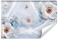 Fototapeta KWIATY Perły Motyle Abstrakcja 270cm x 180cm