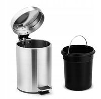 Kosz na śmieci łazienkowy mały śmietnik biuro z pedałem loft 3L