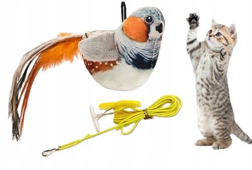 ZABAWKA DLA KOTA PRZYSSAWKA NA DRZWI RUCHOMA PTAK na Arena.pl