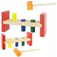 LT329 DREWNIANY WYBIJAK SENSORYCZNY MŁOTEK KOŁKI