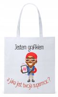 Dla Grafika Na Prezent Torba Eco Biała Shopper Z Nadrukiem Ze Zdjęciem