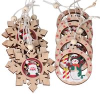 BOMBKI NA CHOINKĘ DREWNIANE OZDOBA STROIK 12SZT