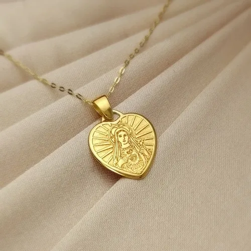 CUDOWNY ZŁOTY MEDALIK ŁAŃCUSZEK CHRZEST KOMUNIA na Arena.pl