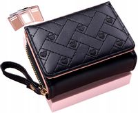 Damski Portfel Zapięcie Portmonetka Skóra Karty