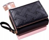 Damski Portfel Zapięcie Portmonetka Skóra Karty