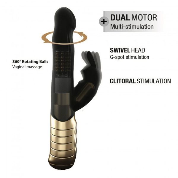 BABY RABBIT BLACK & GOLD 2.0 - RECHARGEABLE zdjęcie 4