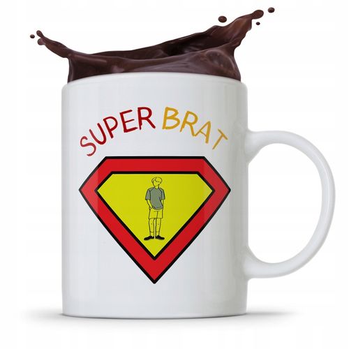 Kubek Prezent Dla Brata Braciszka Super Brat Z Nadrukiem Ze Zdjęciem na Arena.pl