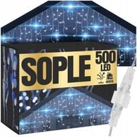 SOPLE 500 LED LAMPKI CHOINKOWE ŚWIATEŁKA ZEWNĘTRZNE WEWNĘTRZNE Łączenie
