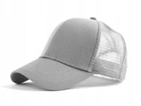 Czapka z daszkiem damska siatka na kucyk ponytail