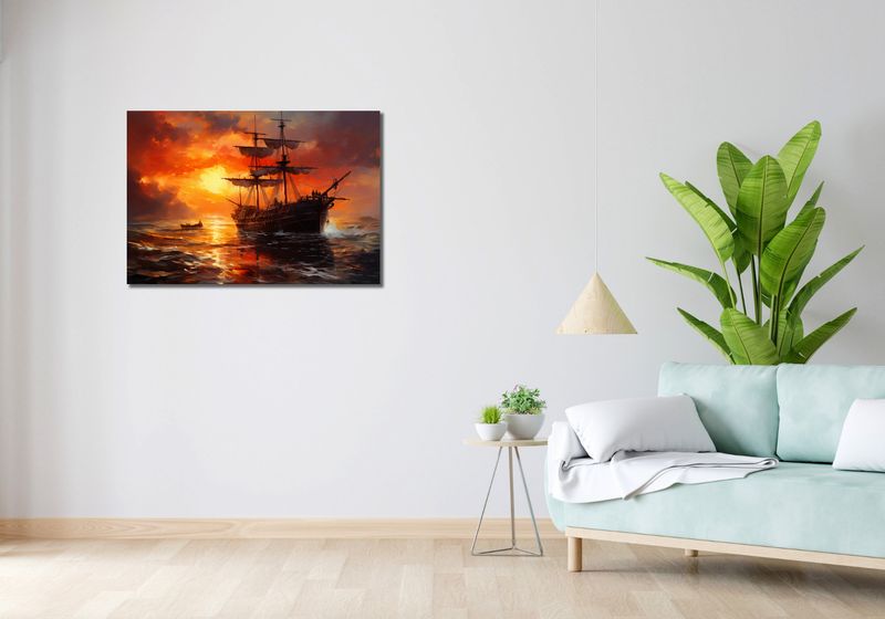 Obraz 90x60cm Ogień na Wodzie zdjęcie 2