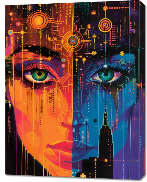 Obraz 70x90cm Cyfrowa Psyche zdjęcie 1