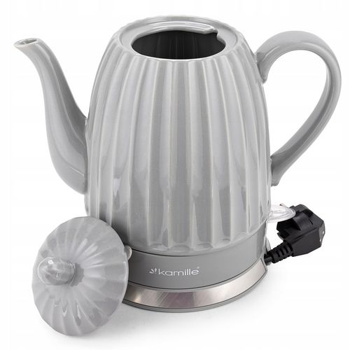 CZAJNIK ELEKTRYCZNY BEZPRZEWODOWY CERAMICZNY KAMILLE 1500 W 1,5 L na Arena.pl