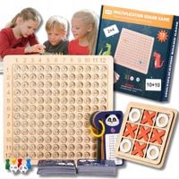 TABLICZKA MNOŻENIA DREWNIANA TABLICA DO NAUKI LICZENIA MONTESSORI + GRATIS