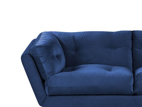 Sofa 3-osobowa welurowa niebieska LENVIK na Arena.pl